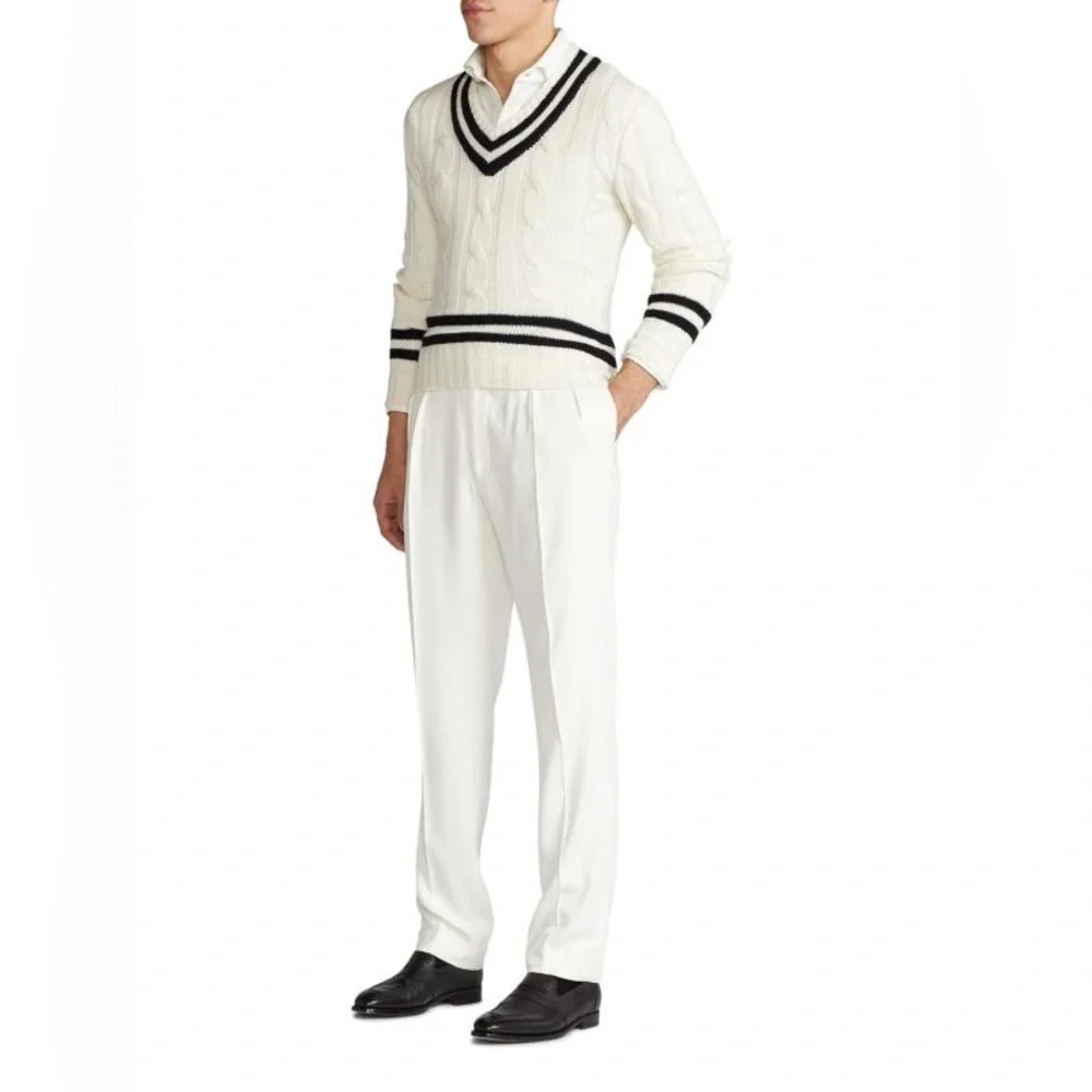 RALPH LAUREN PURPLE LABEL CASHMERE CRICKET SWEATER